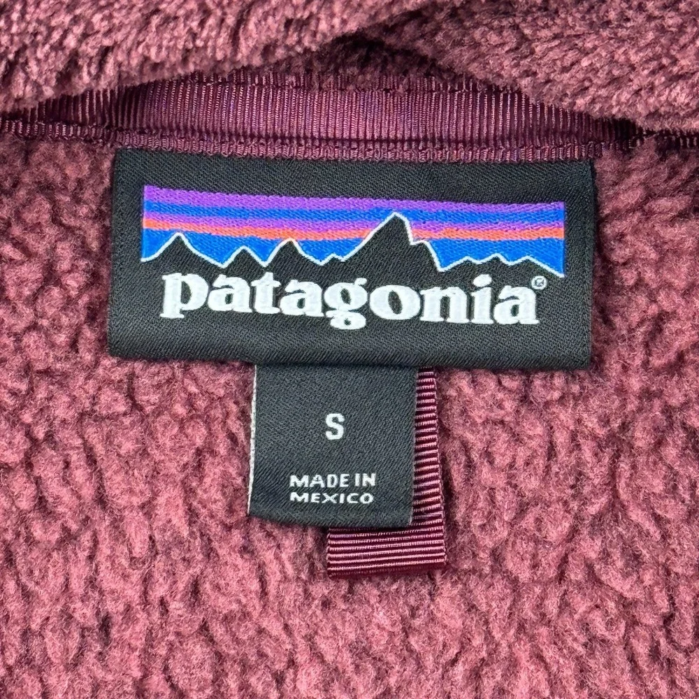 Patagonia Sweater Womens Small Red Re-Tool Snap-T Pullover Fleece Polartec 25443